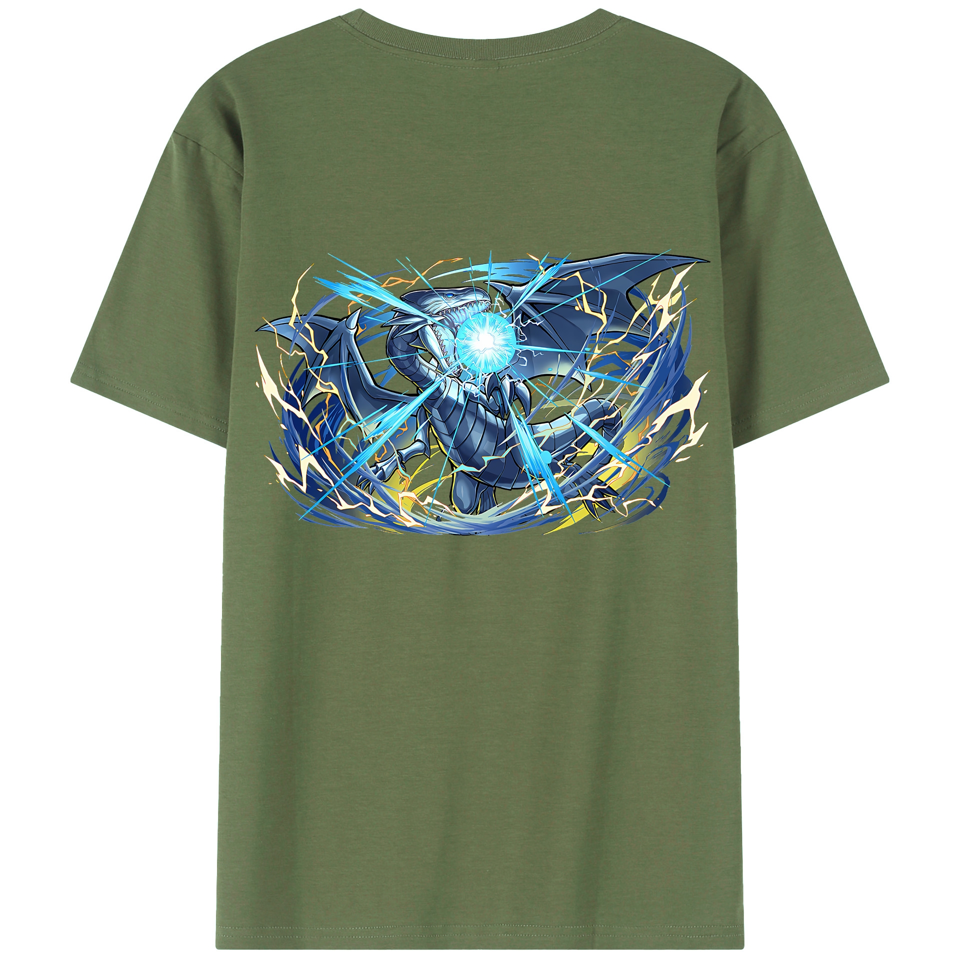 （画像用） 遊☆戯☆王 Yu-Gi-Oh! 綿100％ メンズ半袖Tシャツ（バックプリント） 通気性